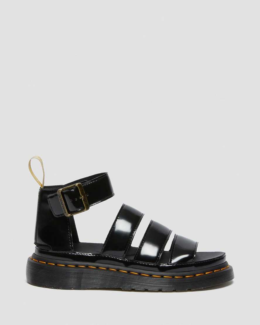schwarze dr. martens clarissa ii damen-riemensandalen