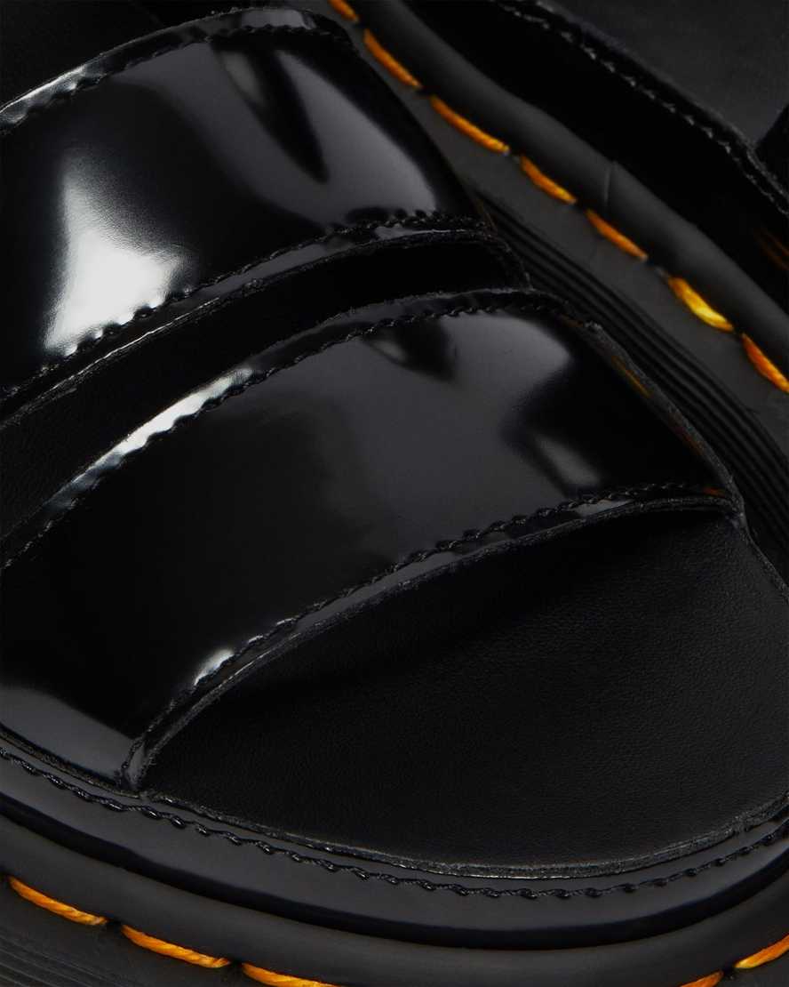 schwarze dr. martens clarissa ii damen-riemensandalen