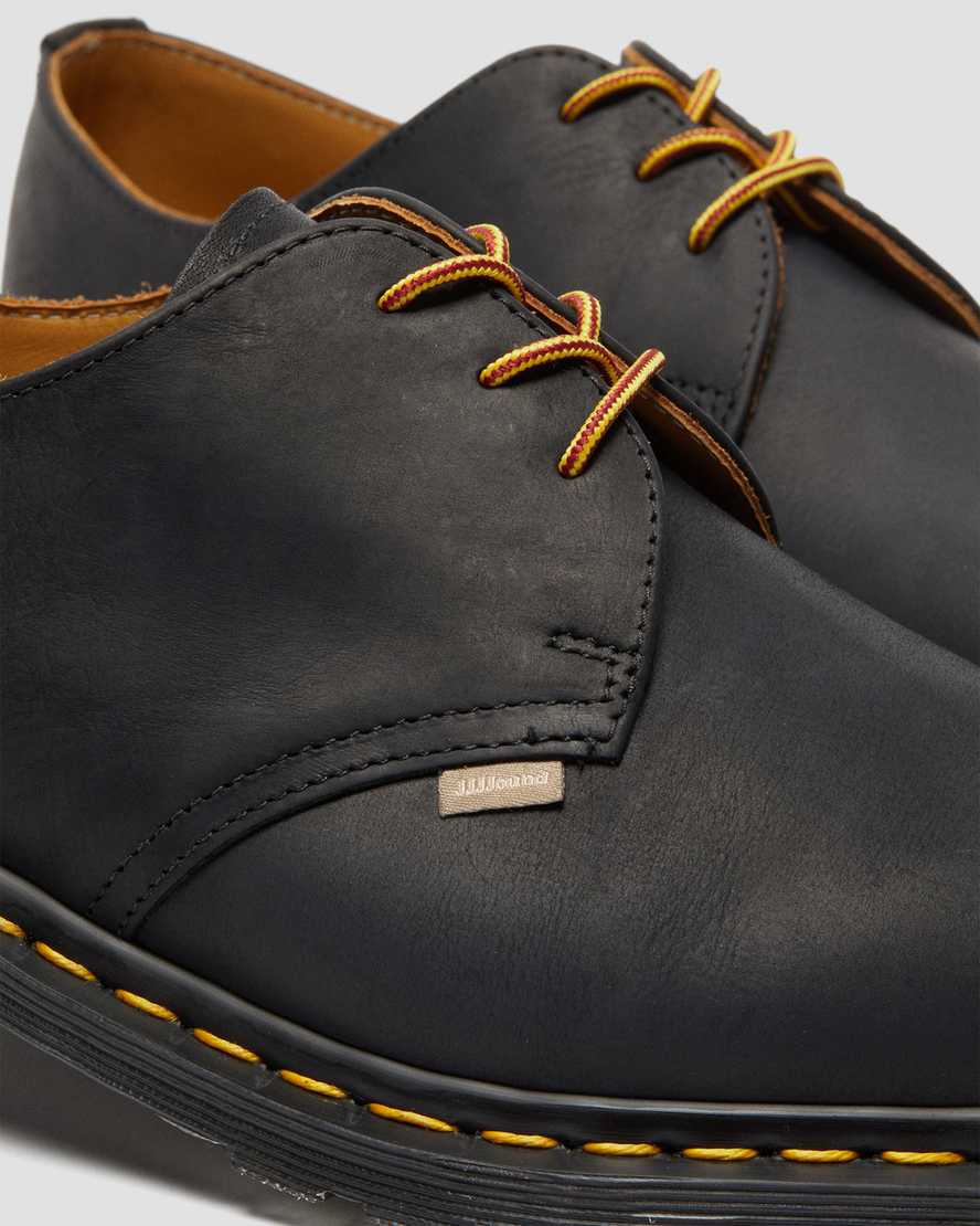 schwarze dr. martens archie ii jjjjound wyoming damen-schnürschuhe