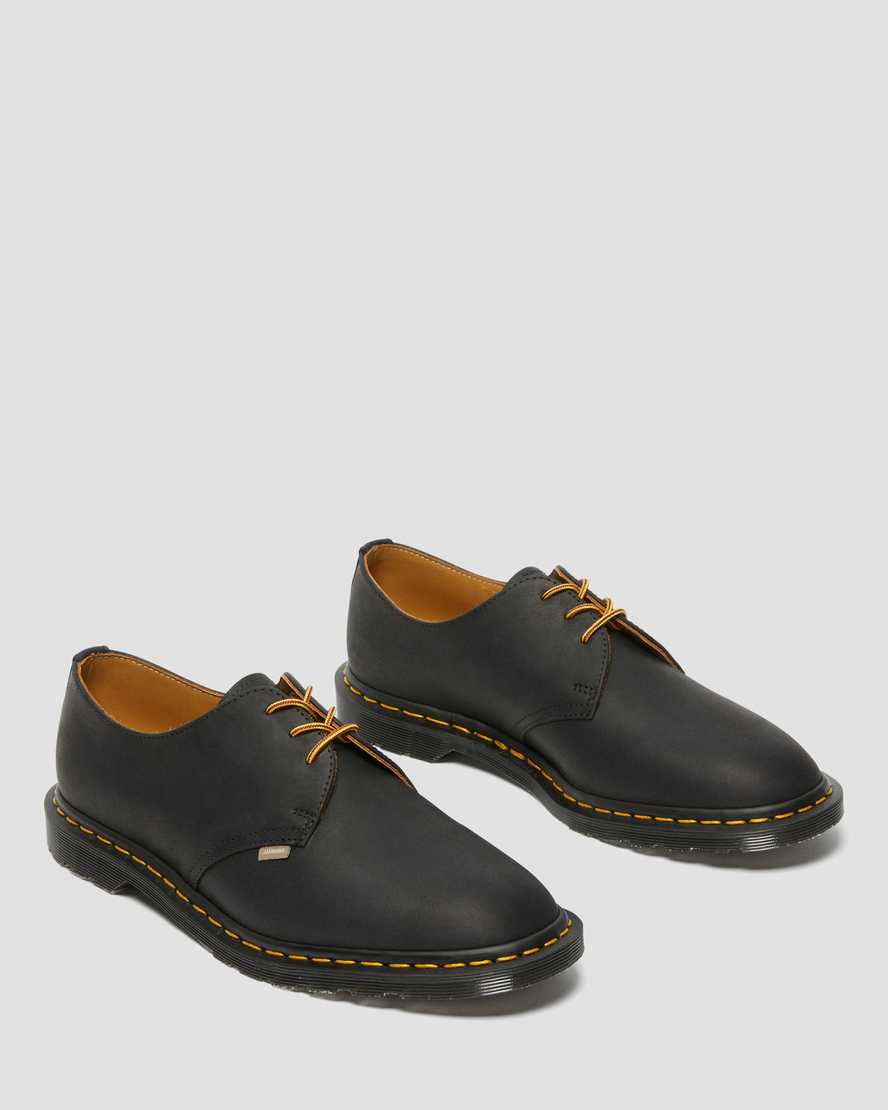 schwarze dr. martens archie ii jjjjound wyoming damen-schnürschuhe