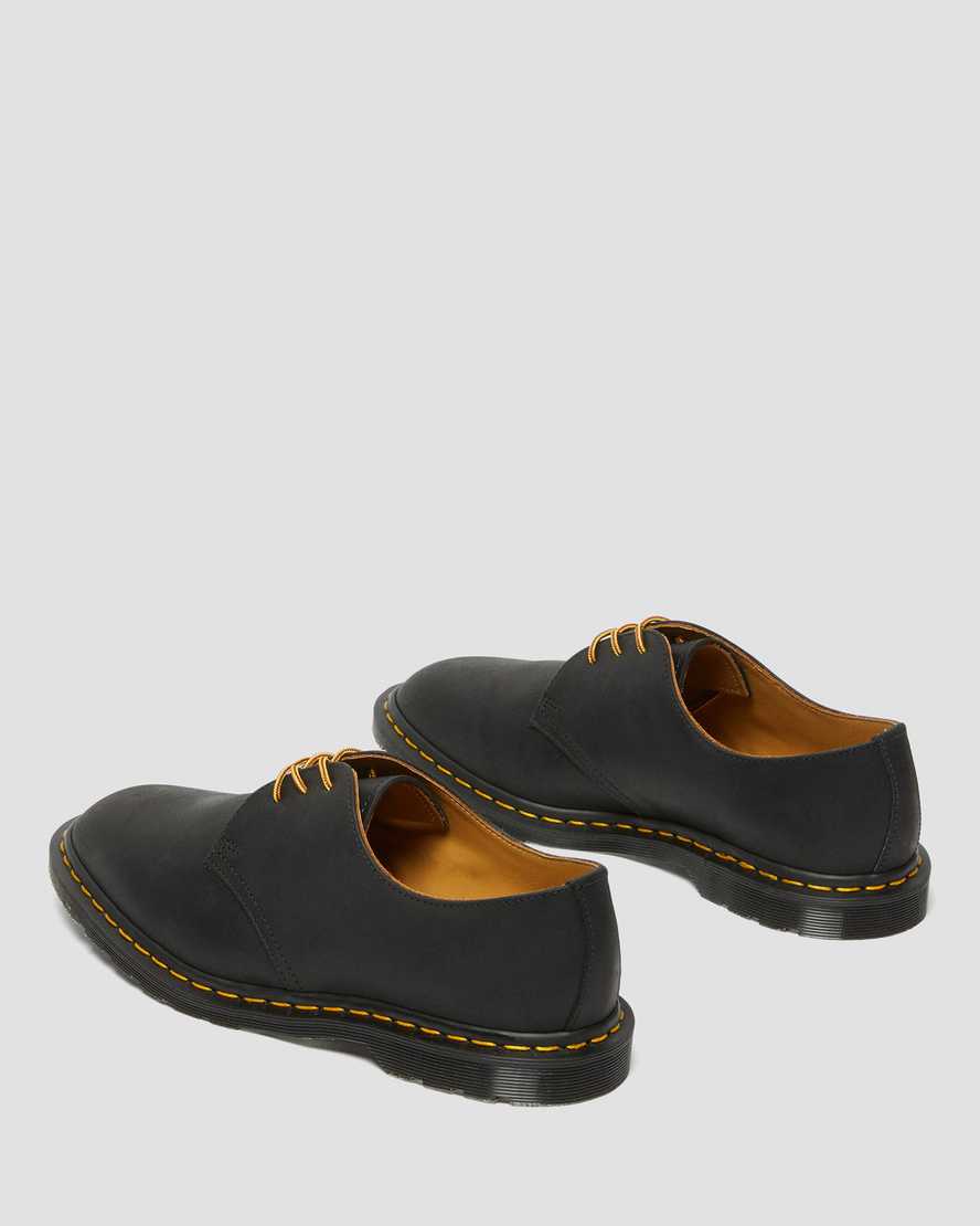 schwarze dr. martens archie ii jjjjound wyoming damen-schnürschuhe