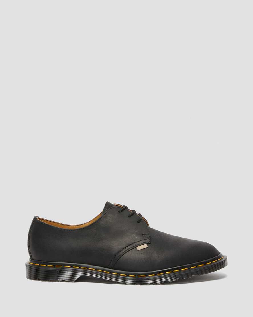 schwarze dr. martens archie ii jjjjound wyoming damen-schnürschuhe