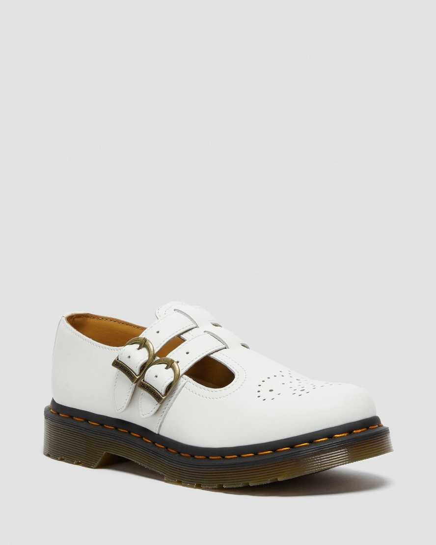 weiße dr. martens 8065 glatte damen-mary-janes