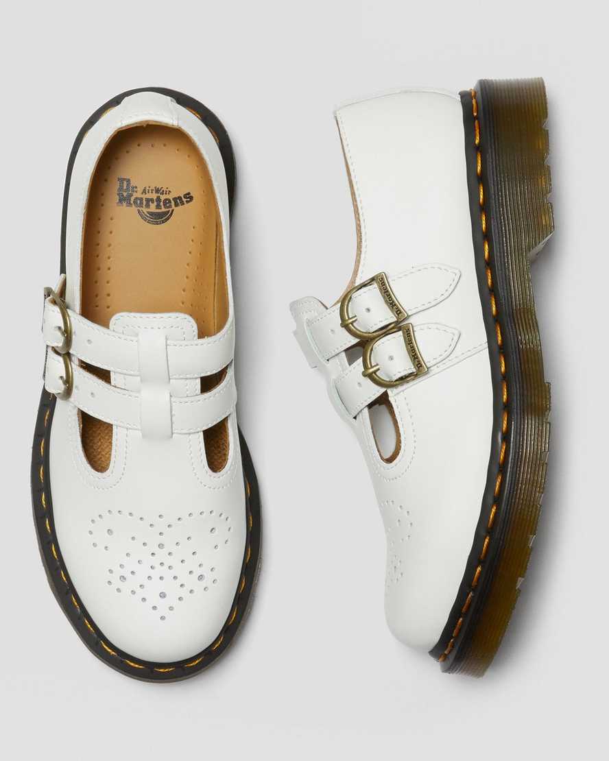 weiße dr. martens 8065 glatte damen-mary-janes
