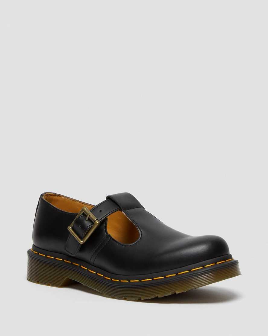 schwarze dr. martens polley smooth mary janes für damen