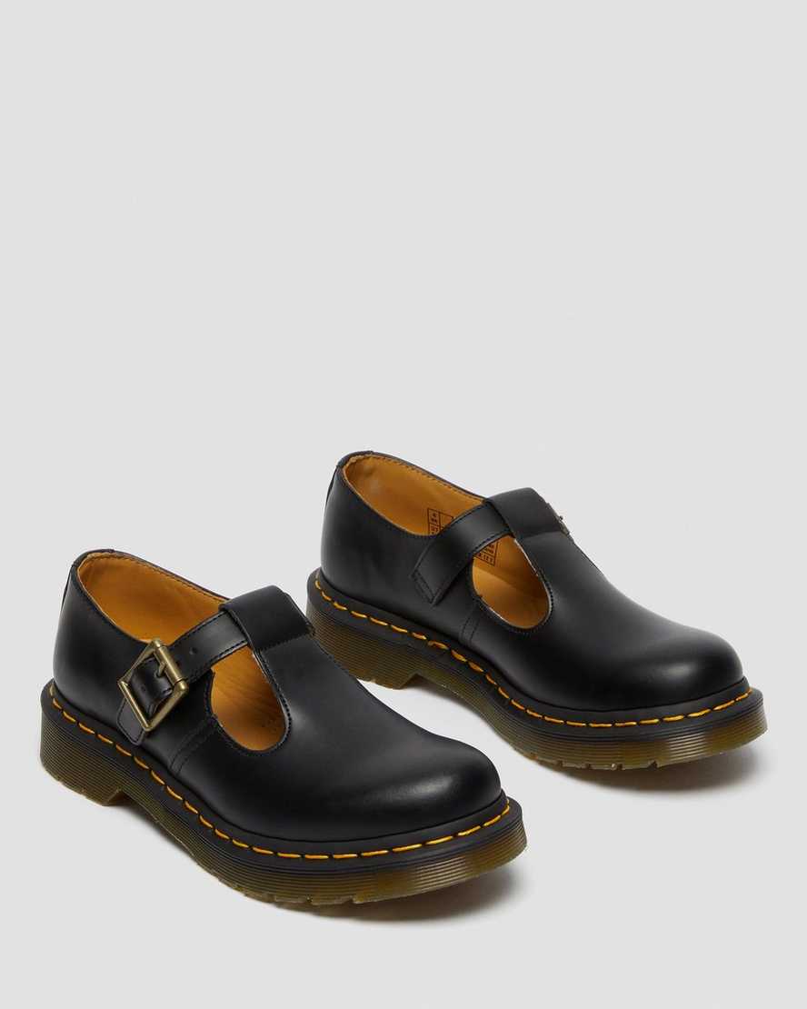 schwarze dr. martens polley smooth mary janes für damen