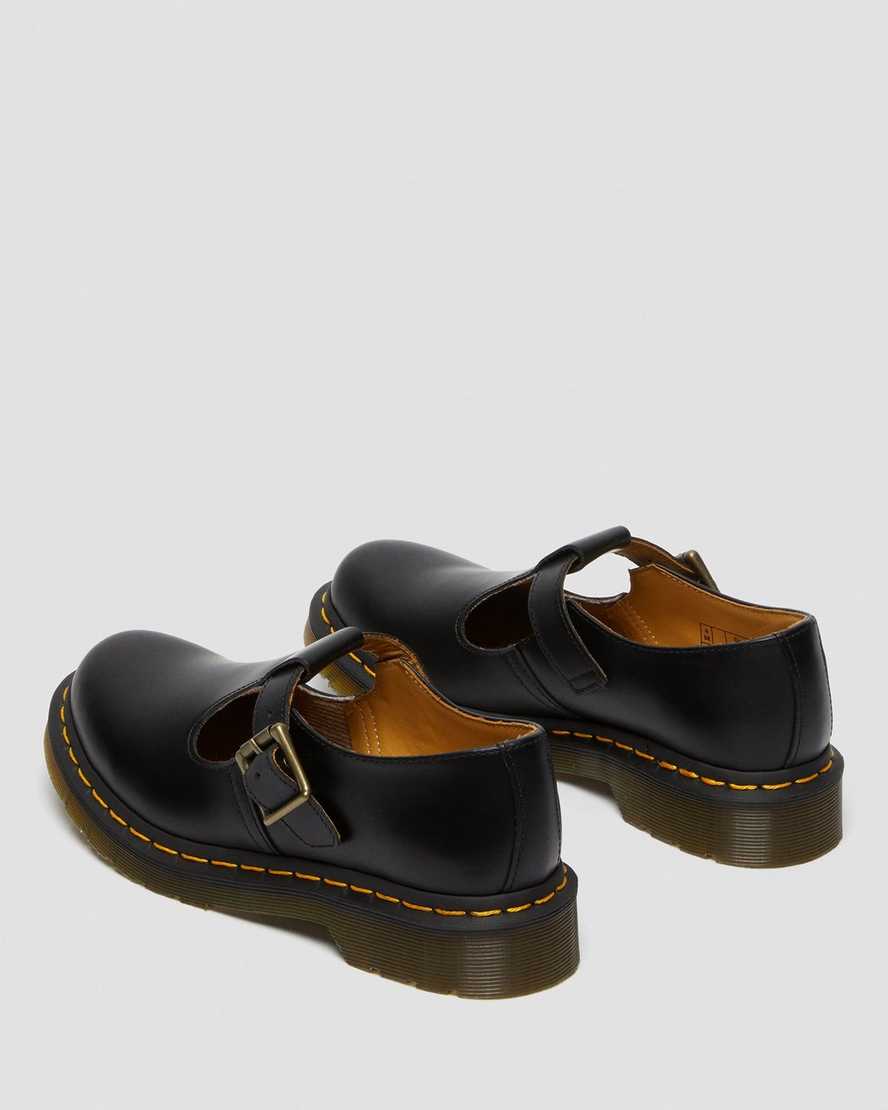 schwarze dr. martens polley smooth mary janes für damen