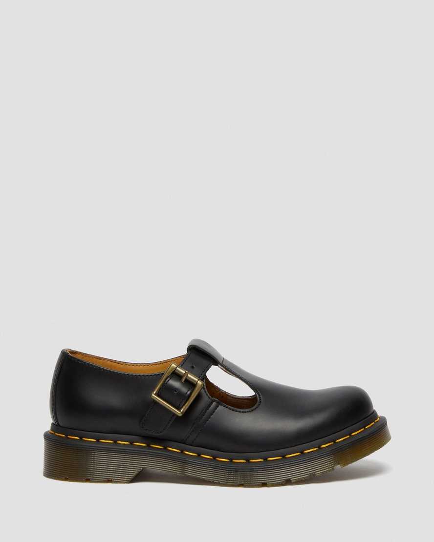 schwarze dr. martens polley smooth mary janes für damen