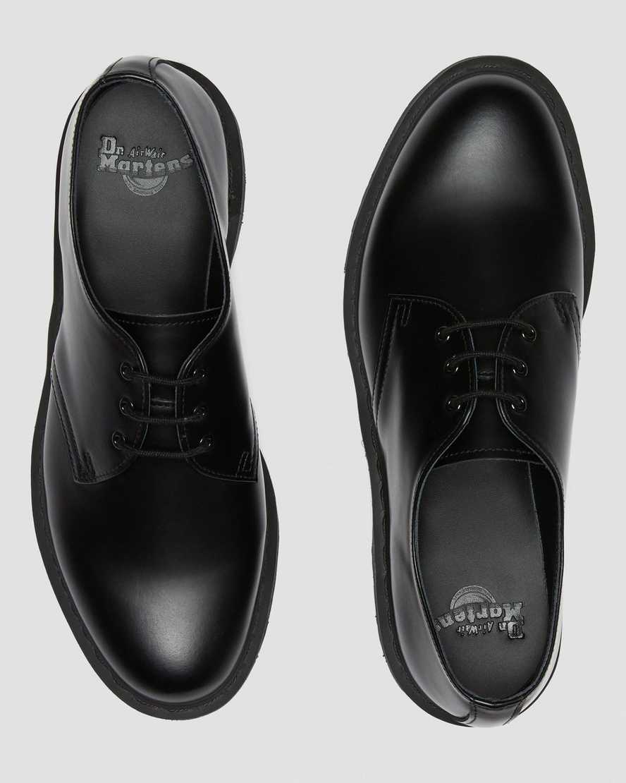 schwarze dr. martens 1461 mono smooth damen-oxfordschuhe
