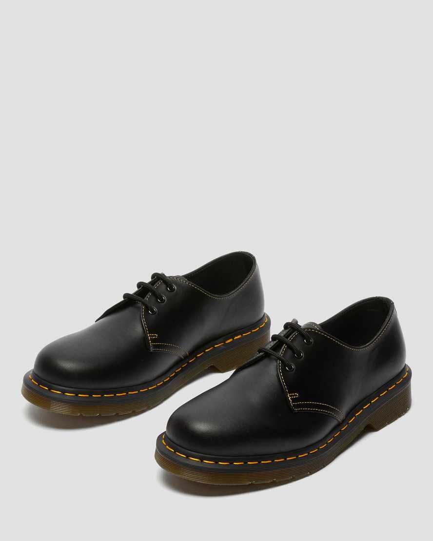 schwarze dr. martens 1461 atlas damen-oxfordschuhe