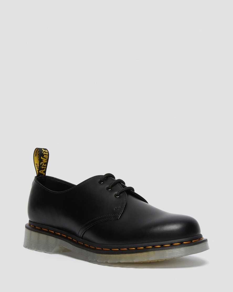 schwarze dr. martens 1461 iced smooth damen-oxfordschuhe