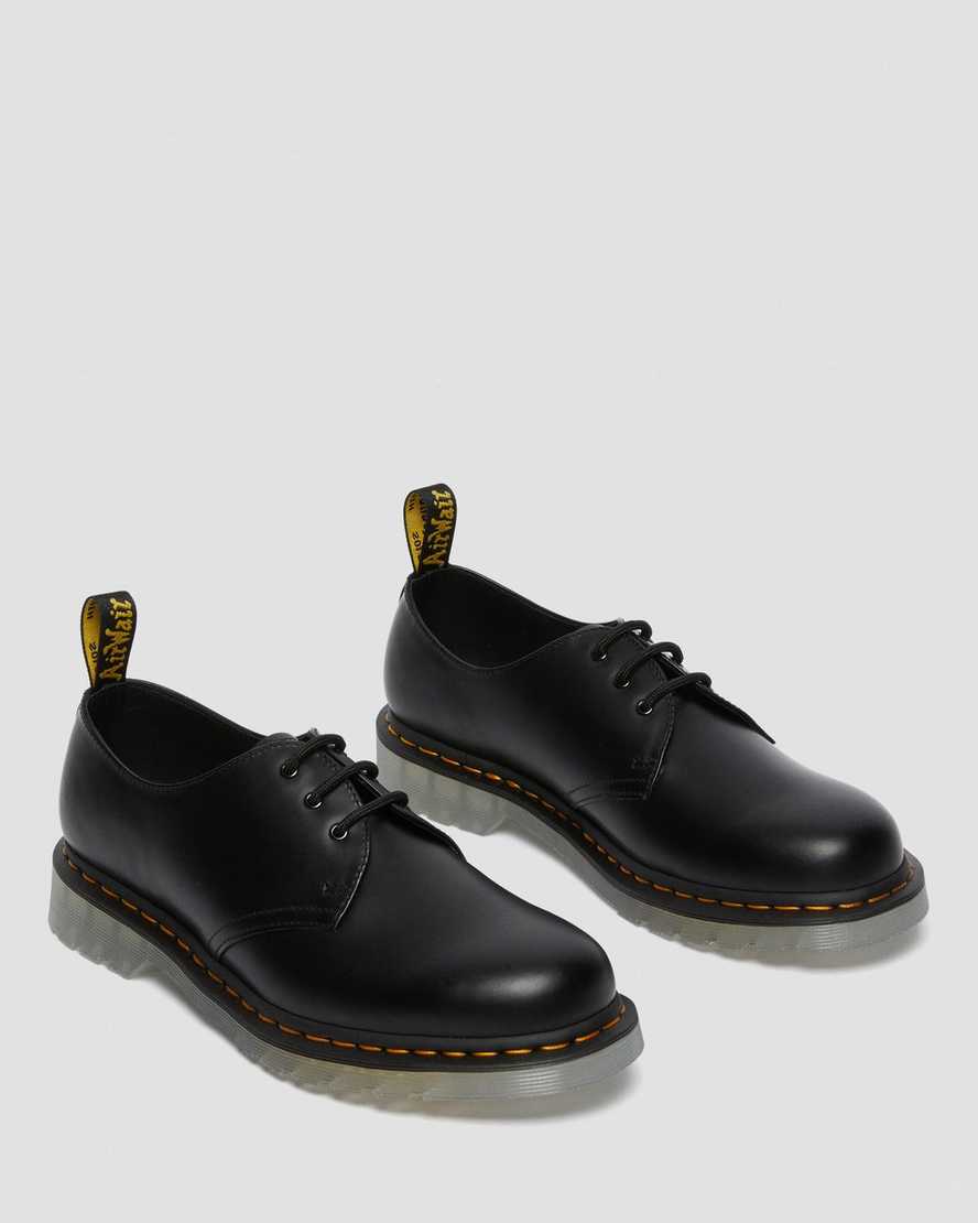 schwarze dr. martens 1461 iced smooth damen-oxfordschuhe