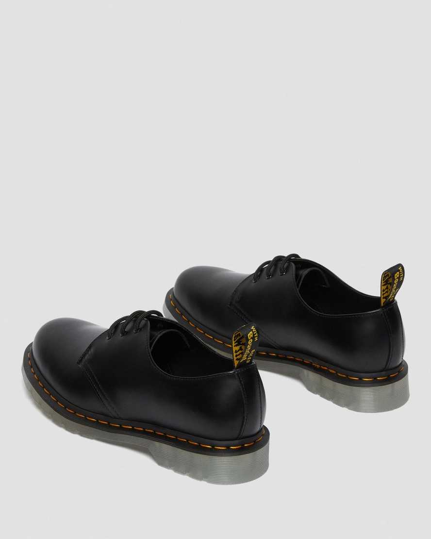 schwarze dr. martens 1461 iced smooth damen-oxfordschuhe