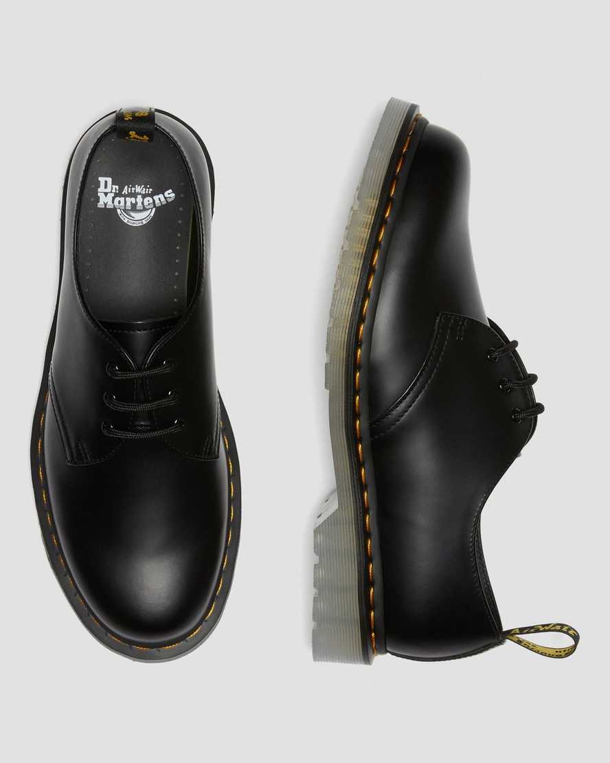 schwarze dr. martens 1461 iced smooth damen-oxfordschuhe