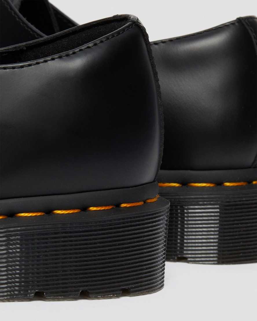 schwarze dr. martens 1461 elastic smooth damen-oxfordschuhe
