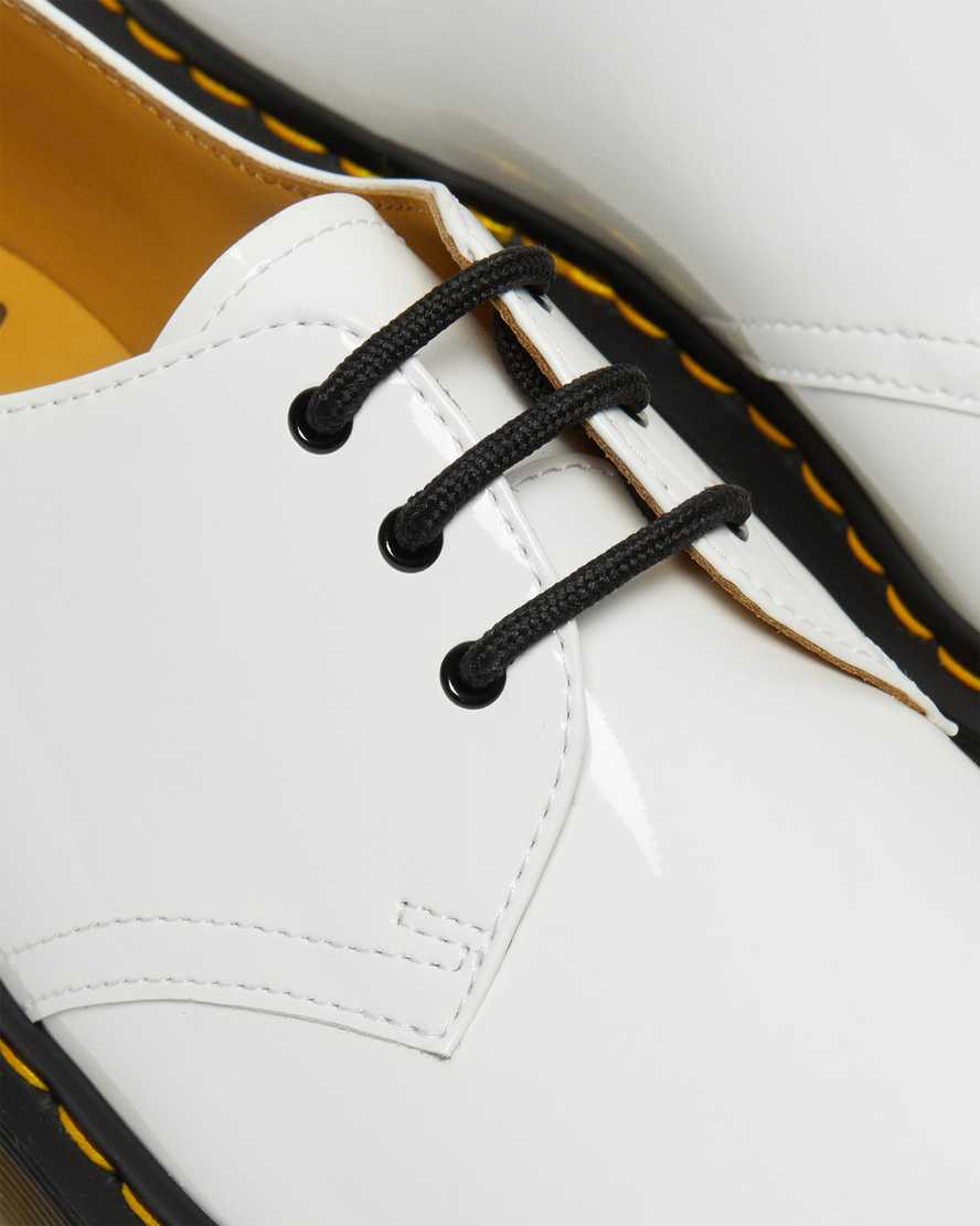 weiße dr. martens 1461 bex lackleder-oxfordschuhe für damen
