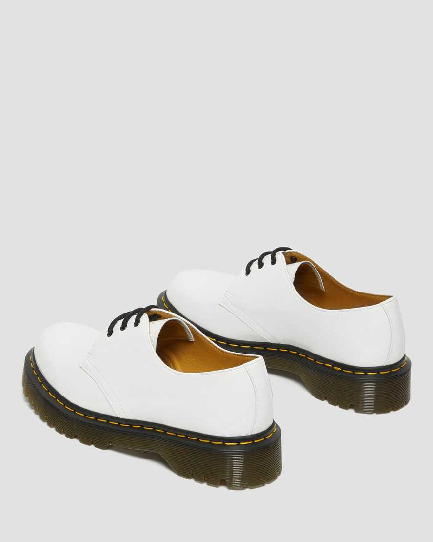 weiße dr. martens 1461 bex lackleder-oxfordschuhe für damen