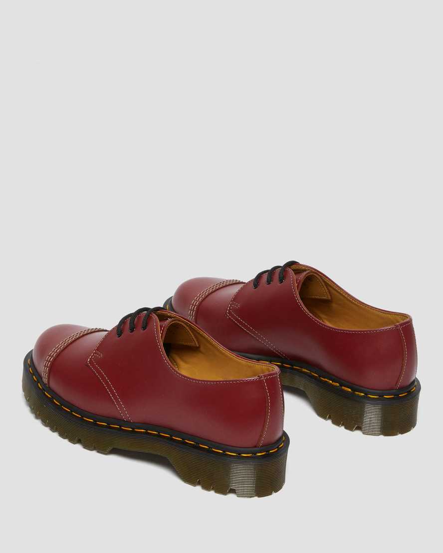 rote dr. martens 1461 bex zehenkappe vintage damen oxford schuhe