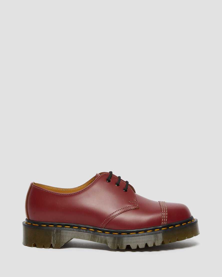 rote dr. martens 1461 bex zehenkappe vintage damen oxford schuhe