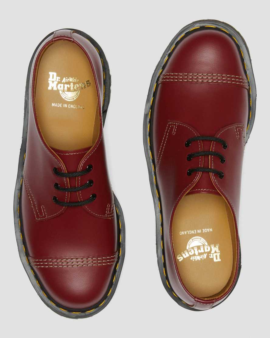 rote dr. martens 1461 bex zehenkappe vintage damen oxford schuhe