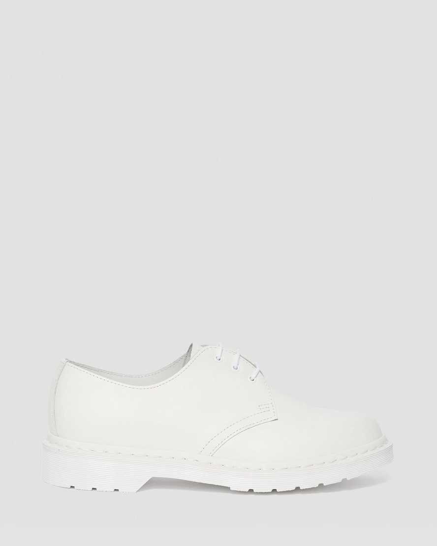 weiße dr. martens 1461 mono smooth damen-oxfordschuhe