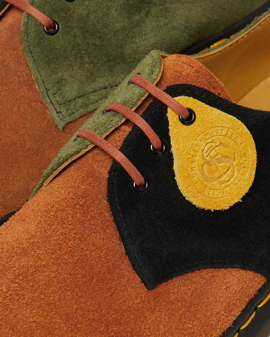dr. martens 1461 damen-oxfordschuhe braun-schwarz hergestellt in england