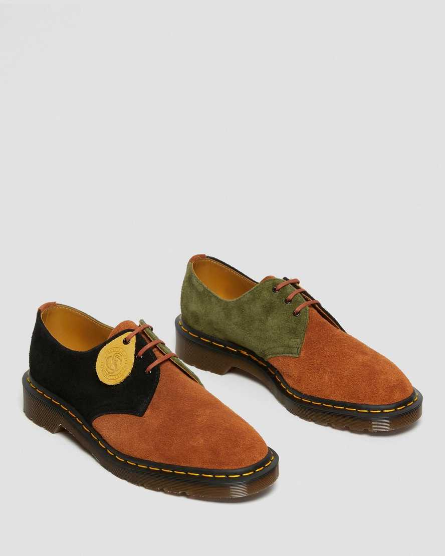 dr. martens 1461 damen-oxfordschuhe braun-schwarz hergestellt in england