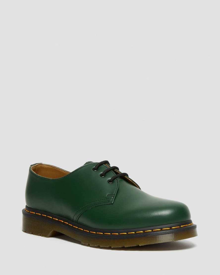 grüne dr. martens 1461 smooth damen-oxfordschuhe