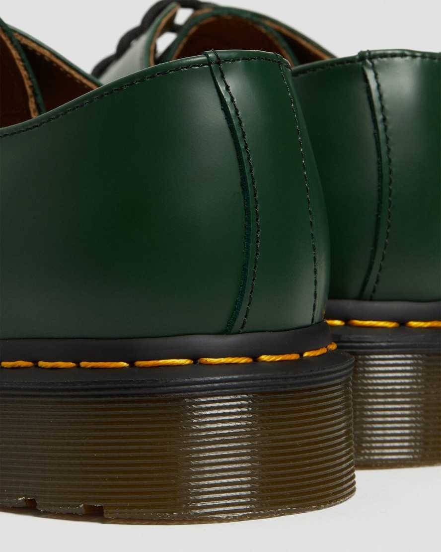 grüne dr. martens 1461 smooth damen-oxfordschuhe