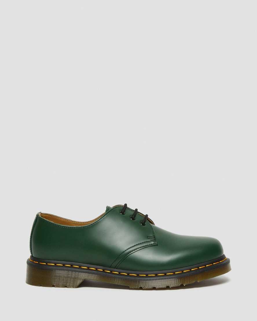 grüne dr. martens 1461 smooth damen-oxfordschuhe