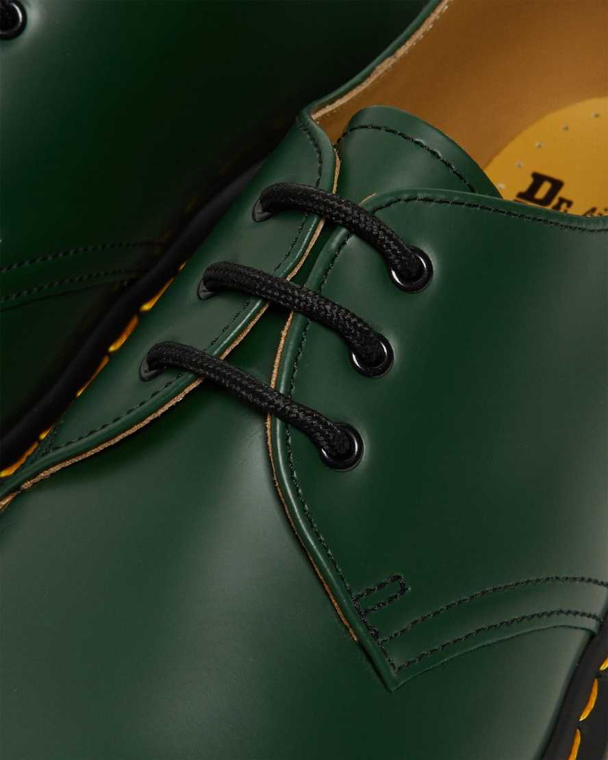 grüne dr. martens 1461 smooth damen-oxfordschuhe