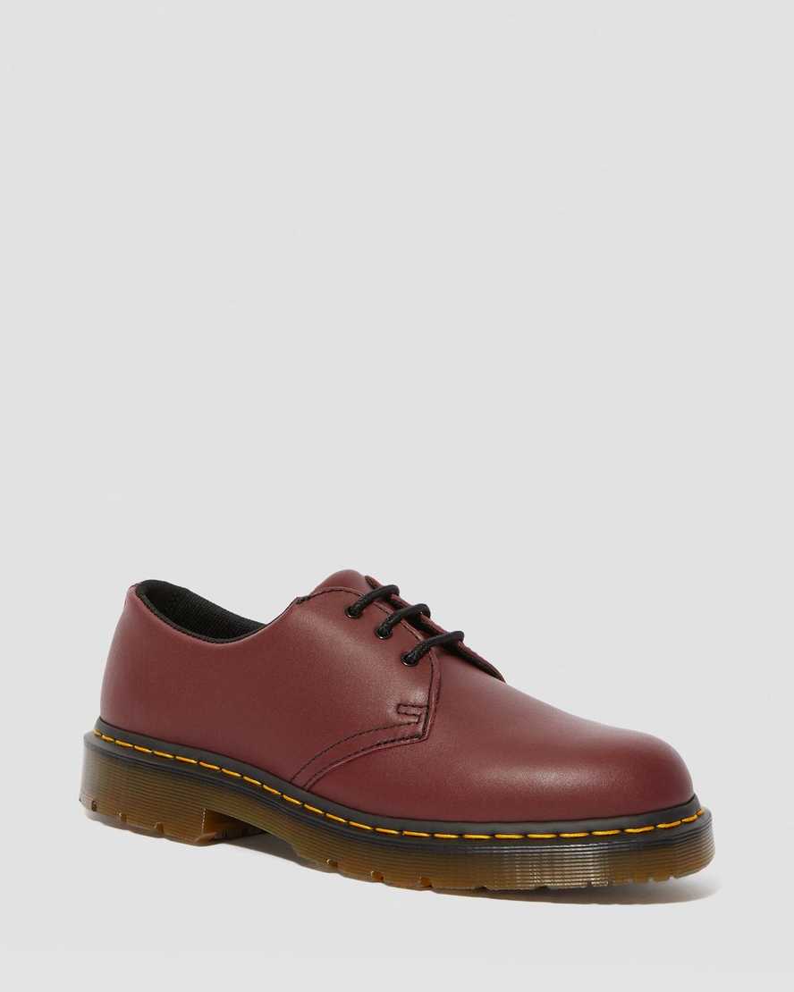 rote dr. martens 1461 rutschfeste damen-oxfordschuhe