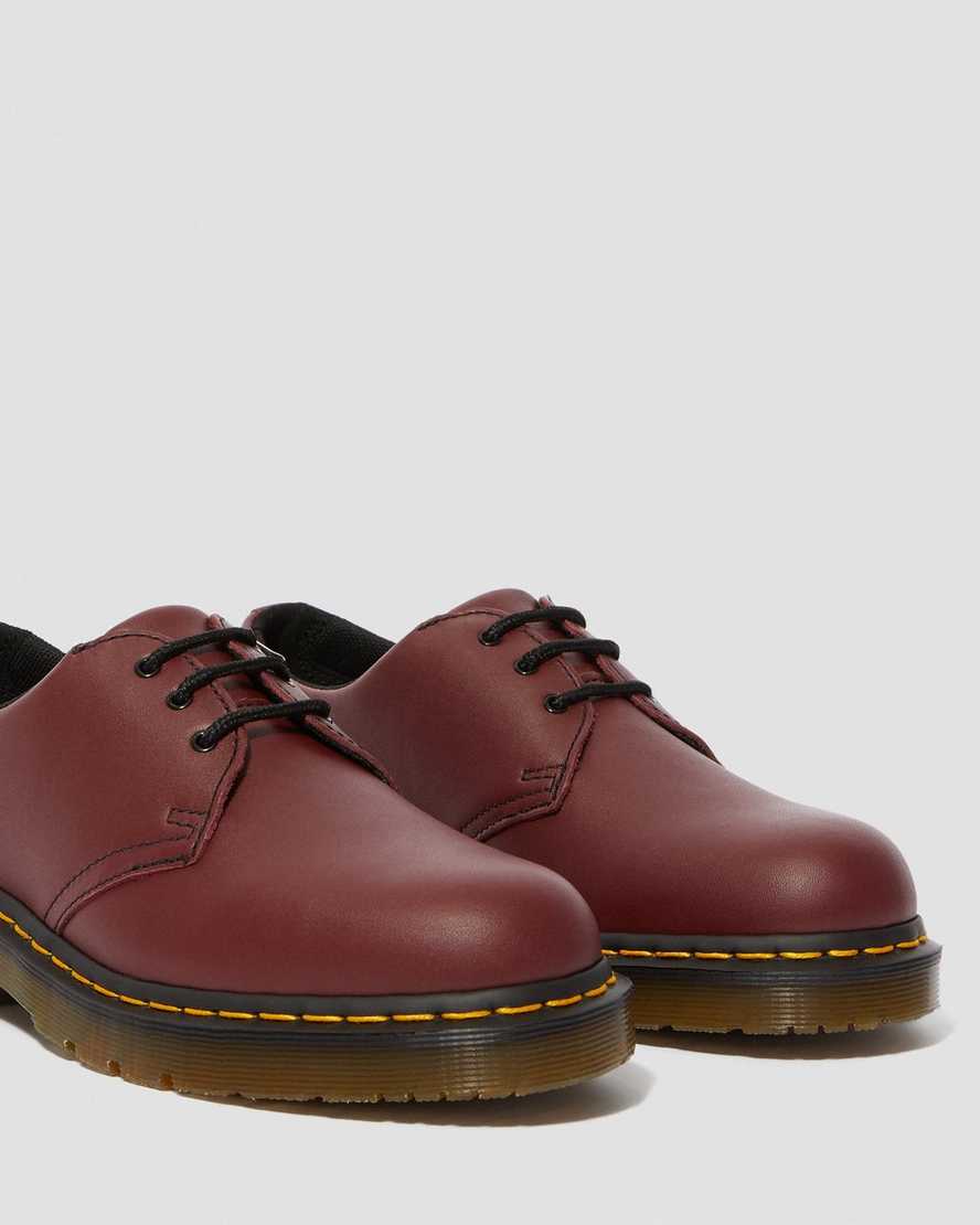 rote dr. martens 1461 rutschfeste damen-oxfordschuhe