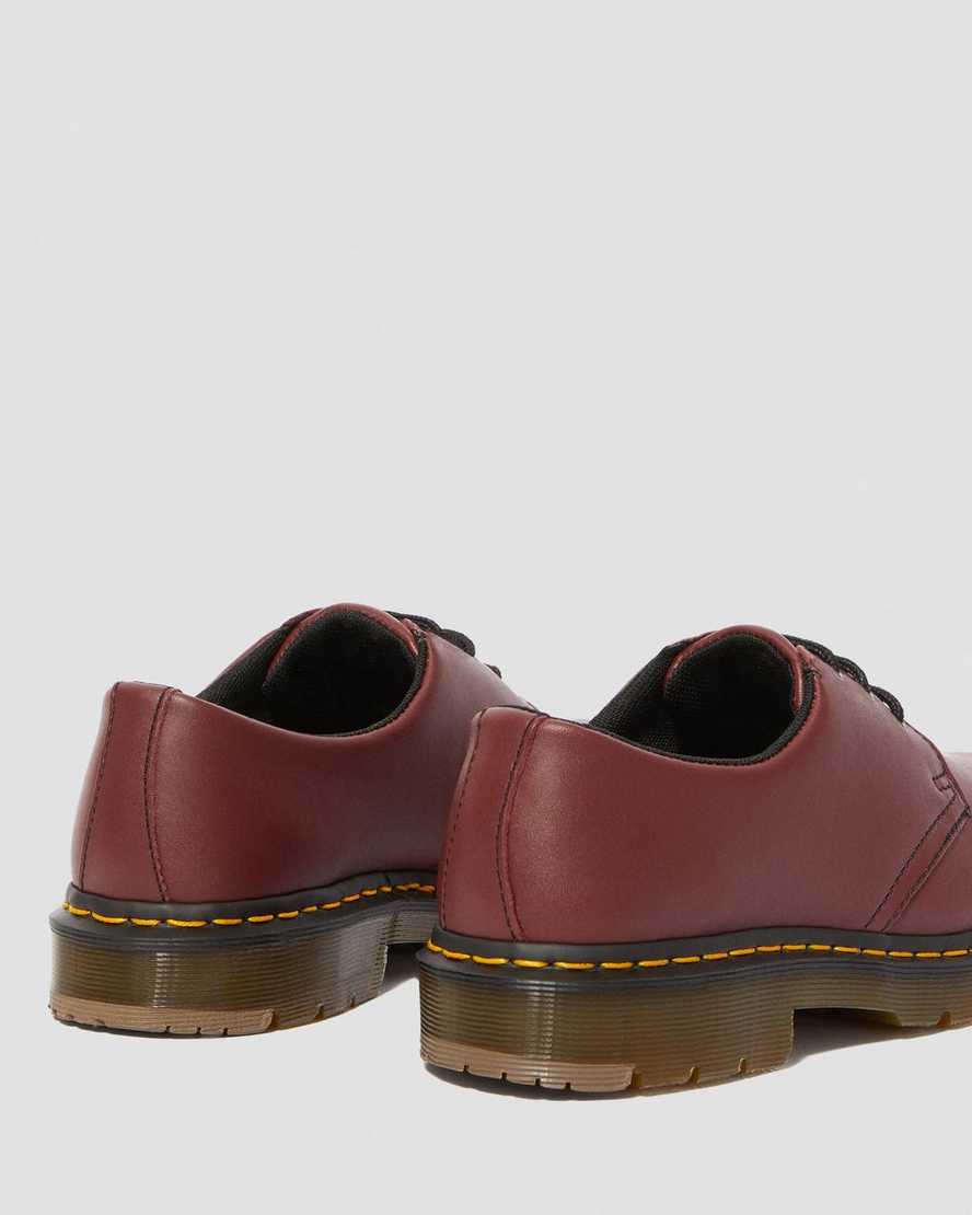 rote dr. martens 1461 rutschfeste damen-oxfordschuhe