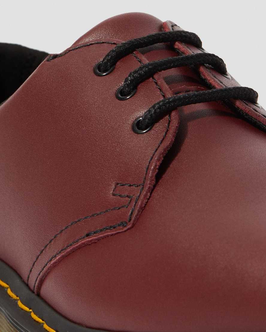 rote dr. martens 1461 rutschfeste damen-oxfordschuhe