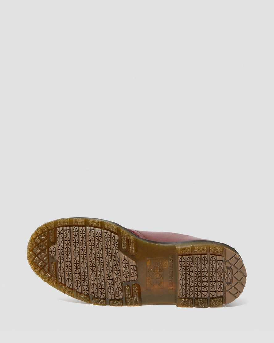 rote dr. martens 1461 rutschfeste damen-oxfordschuhe
