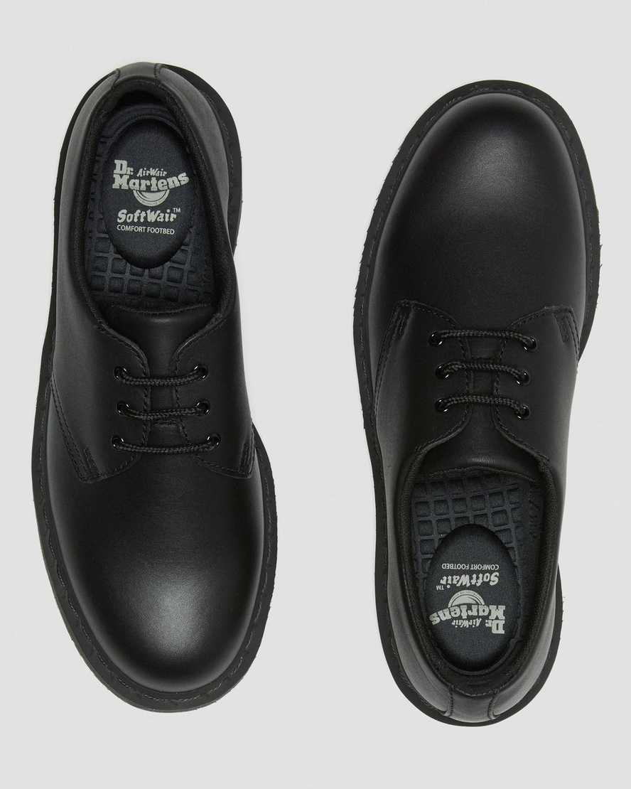 schwarze dr. martens 1461 mono rutschfeste damen-oxfordschuhe