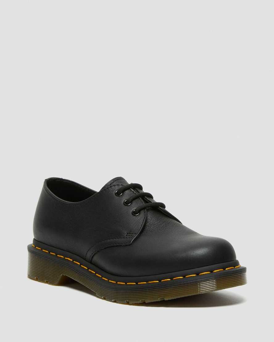 schwarze dr. martens 1461 virginia damen-oxfordschuhe