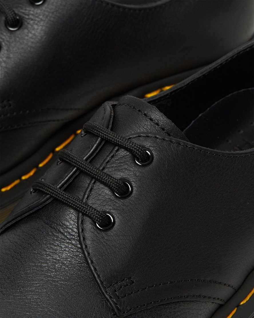 schwarze dr. martens 1461 virginia damen-oxfordschuhe