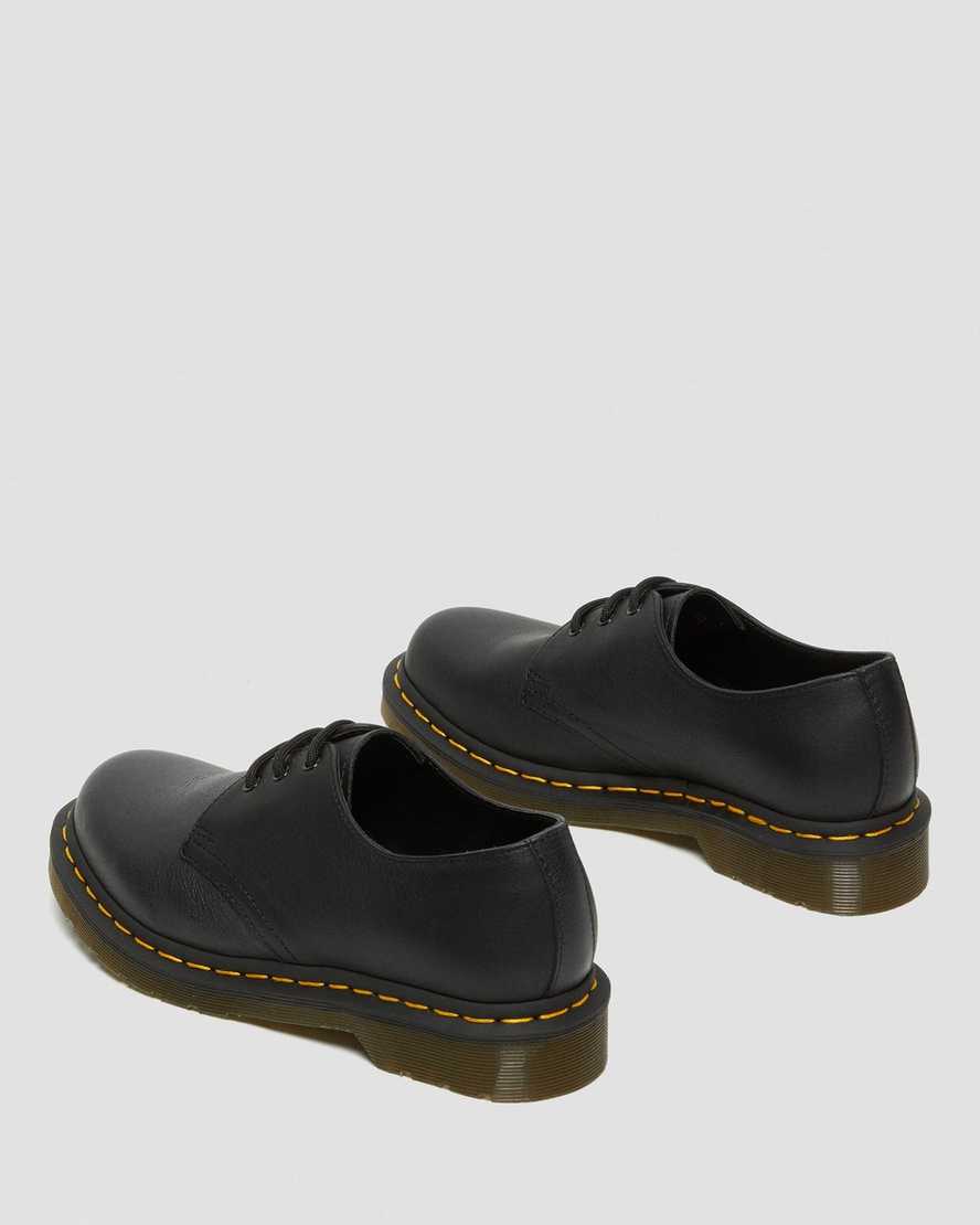 schwarze dr. martens 1461 virginia damen-oxfordschuhe