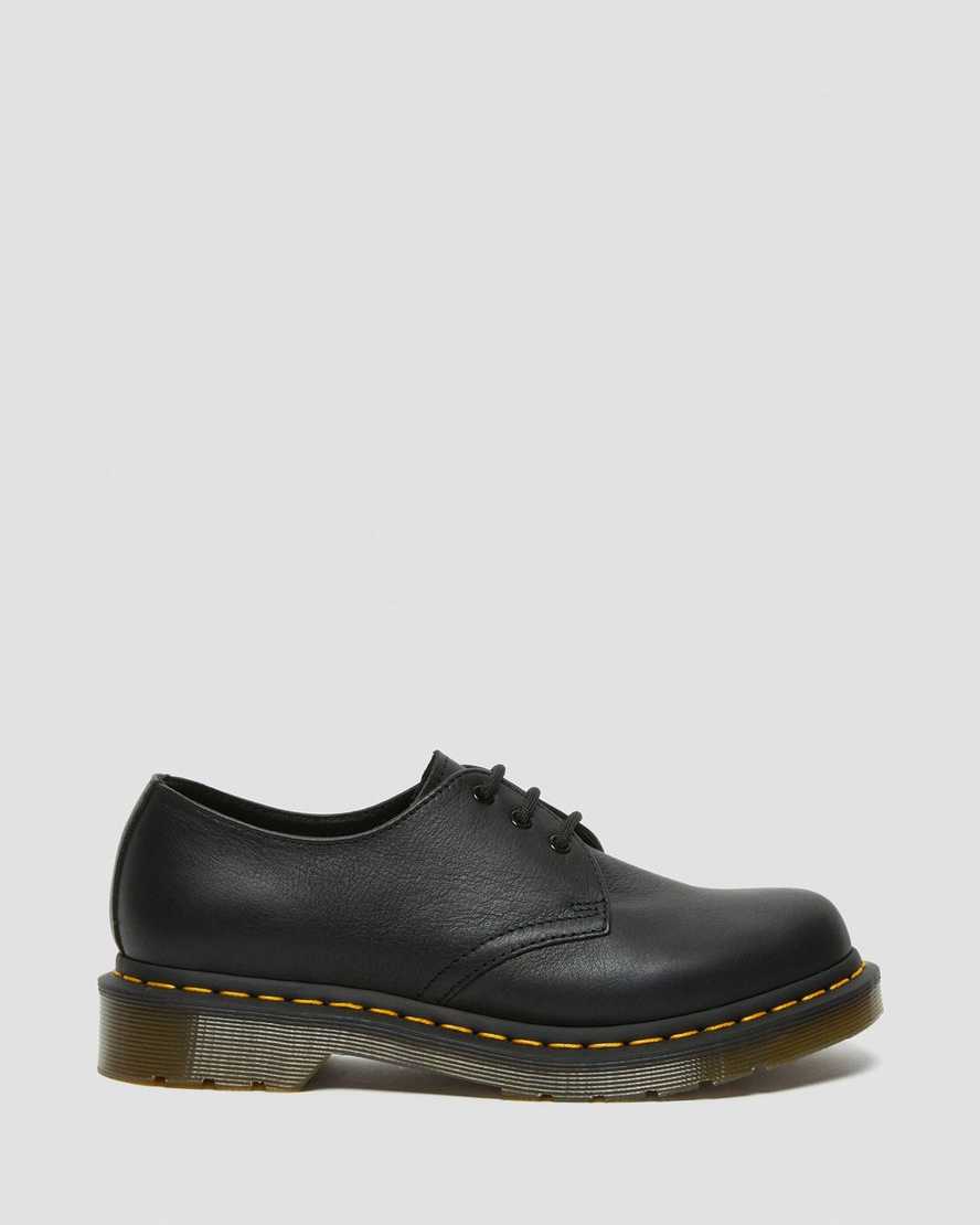 schwarze dr. martens 1461 virginia damen-oxfordschuhe