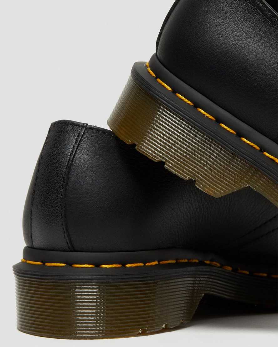 schwarze dr. martens 1461 virginia damen-oxfordschuhe