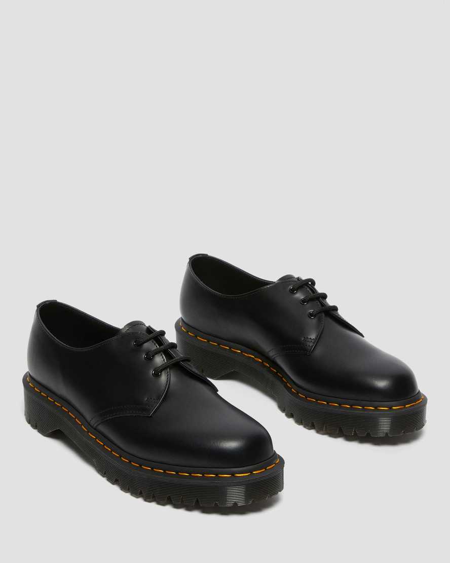 schwarze dr. martens 1461 bex smooth damen-oxfordschuhe