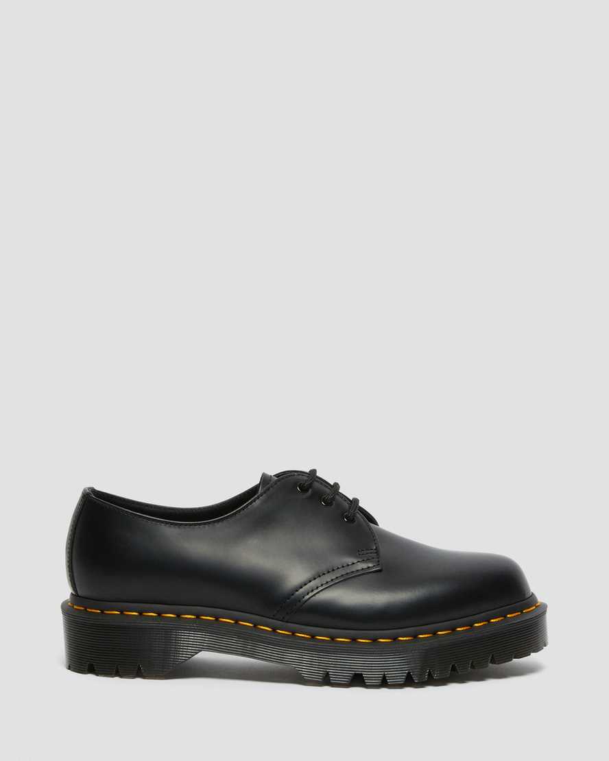 schwarze dr. martens 1461 bex smooth damen-oxfordschuhe