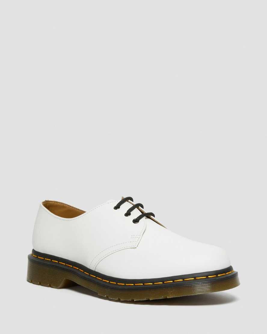 weiße dr. martens 1461 glatte damen-oxfordschuhe