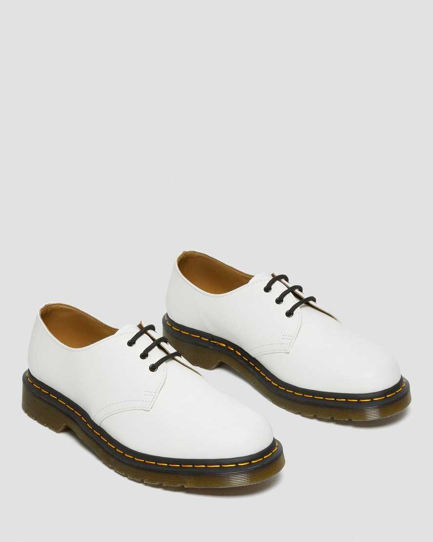 weiße dr. martens 1461 glatte damen-oxfordschuhe