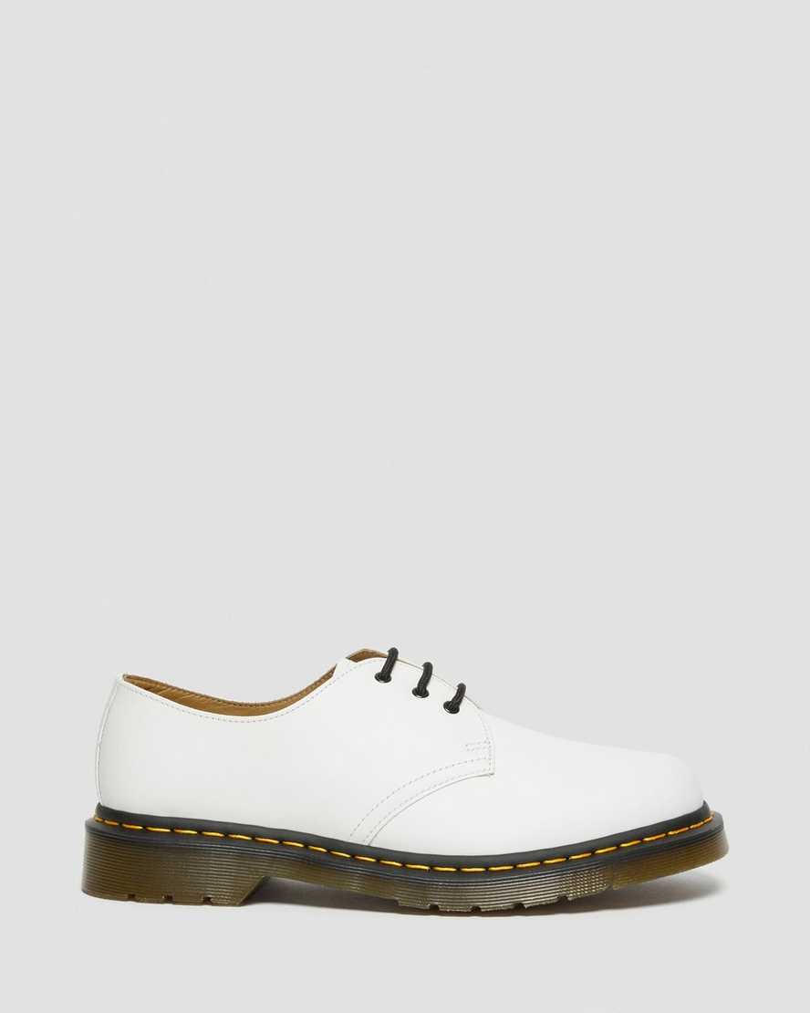 weiße dr. martens 1461 glatte damen-oxfordschuhe