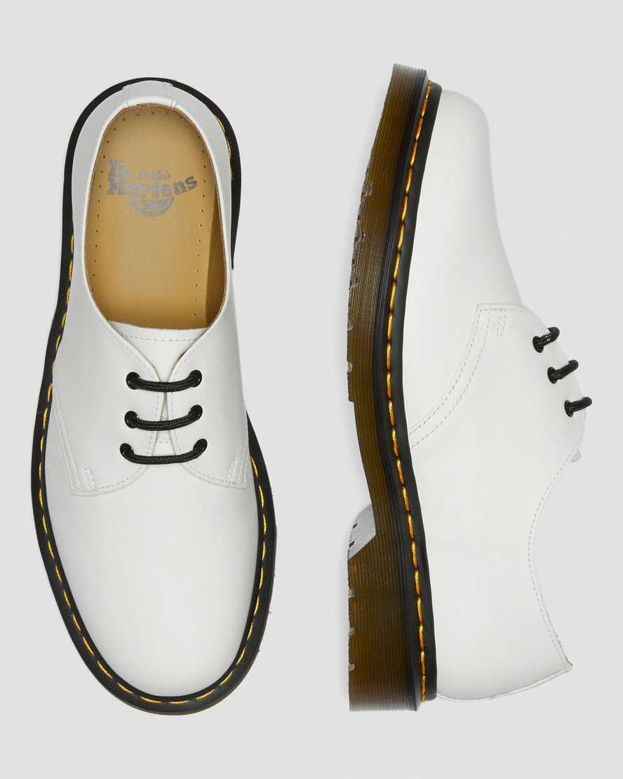 weiße dr. martens 1461 glatte damen-oxfordschuhe