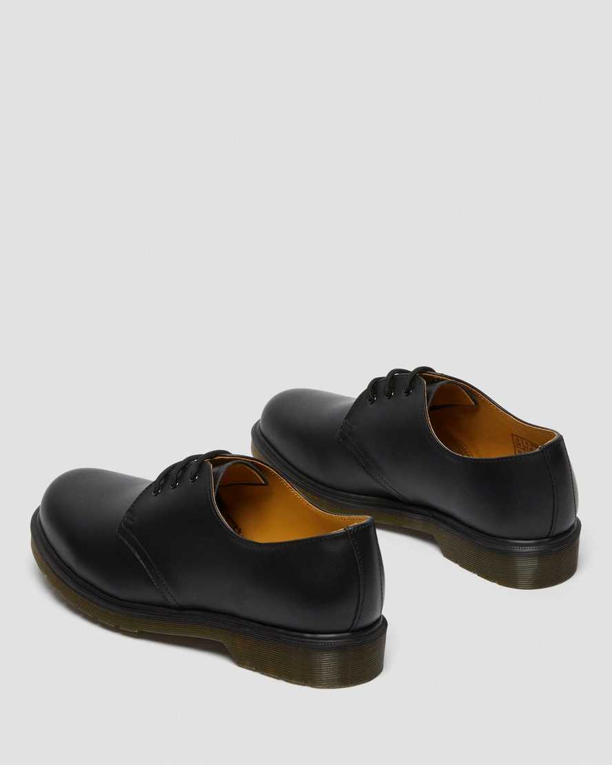 schwarze dr. martens 1461 plain welt glatte damen-oxfordschuhe