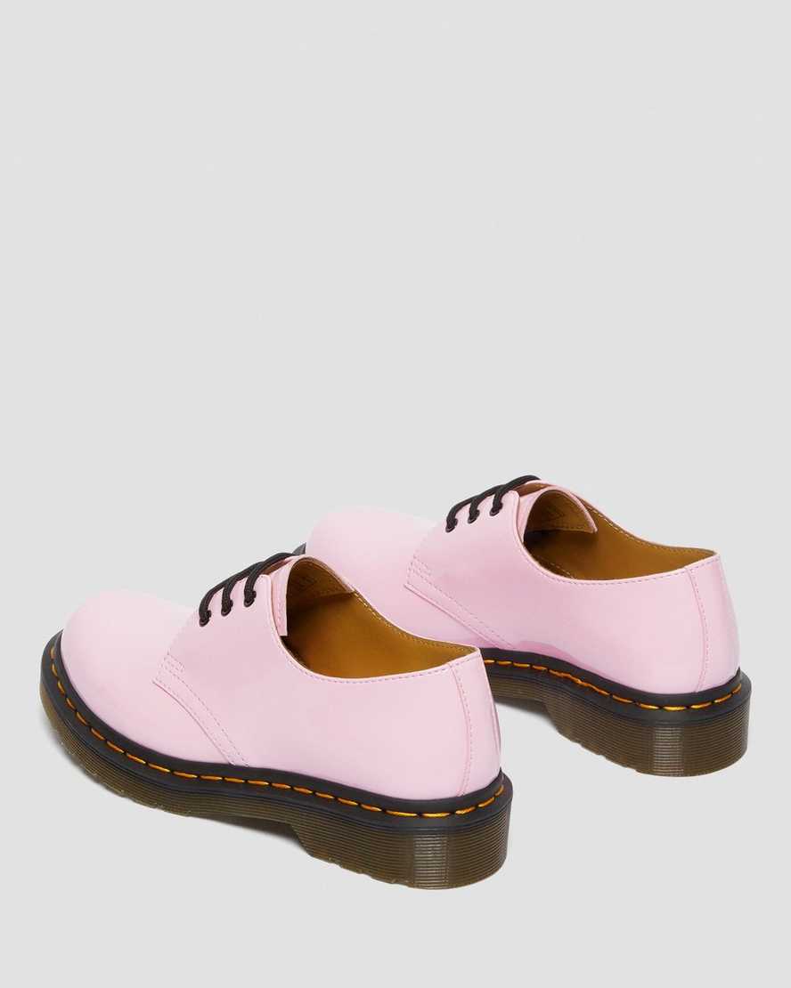 pinkfarbene dr. martens 1461 lack-damenschuhe oxford